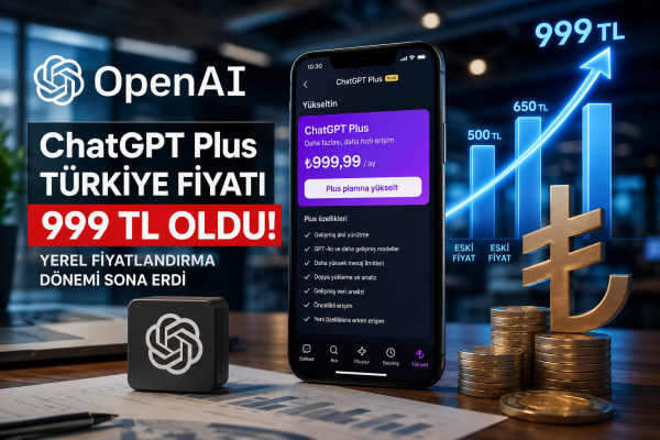 ChatGPT Plus Türkiye Fiyatı 999 TL Oldu