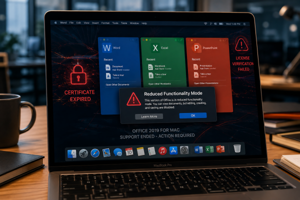 Office 2019 for Mac Desteği Fiilen Bitiyor